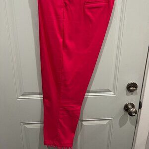 Roz & Ali hot pink pull on dress pants with decorative trim size 20